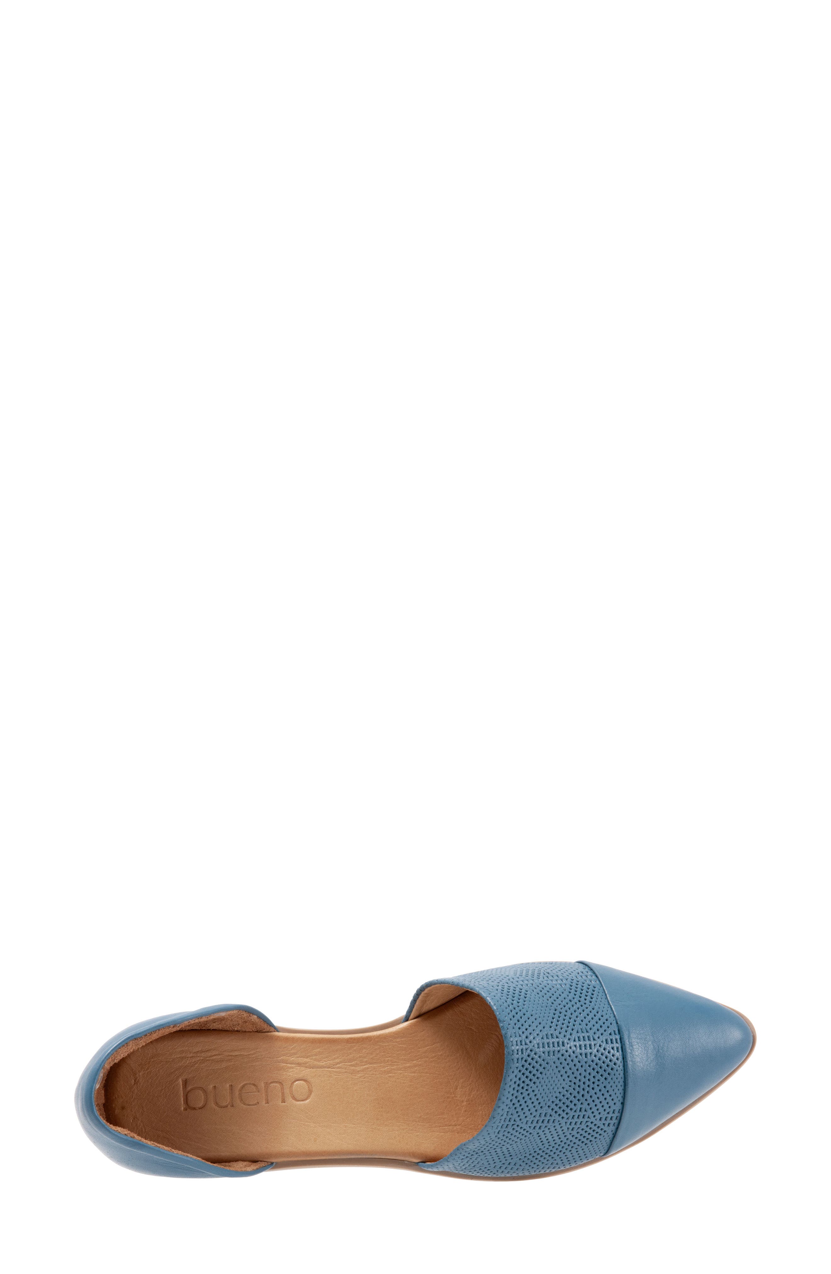 Bella d'Orsay Flat, Alternate, color, DENIM LEATHER