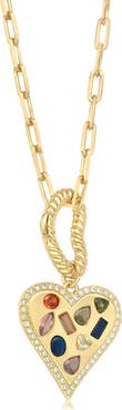 SHYMI Geometric Heart Pendant Necklace
