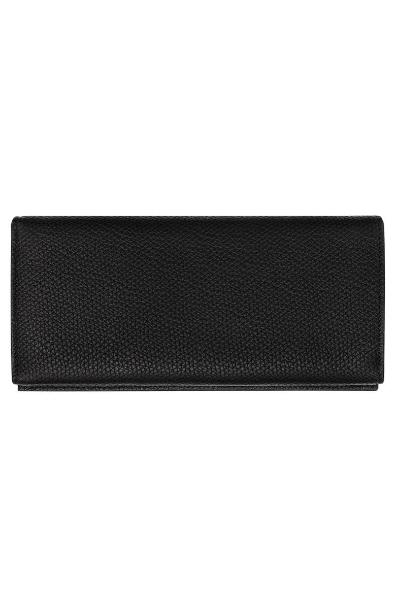 Longchamp Le Roseau Long Continental Wallet, Alternate, color, Black