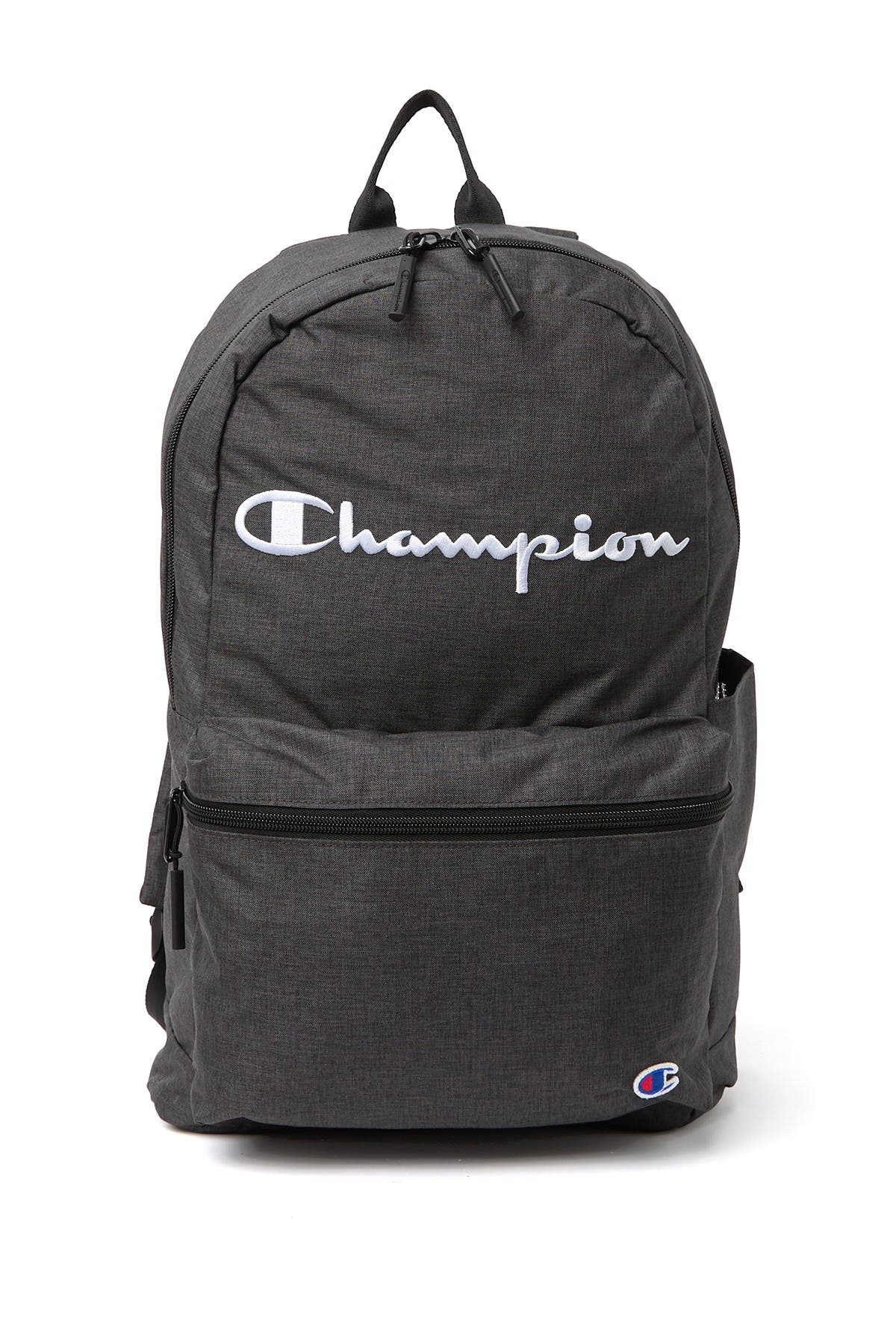 Asher Logo Print Backpack, Main, color, HEATHER
