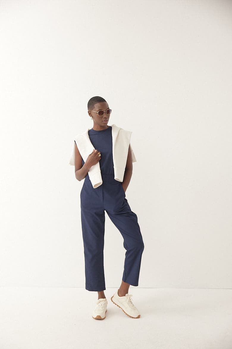 The Pant with Tuxedo Stripe, Alternate, color, Navy