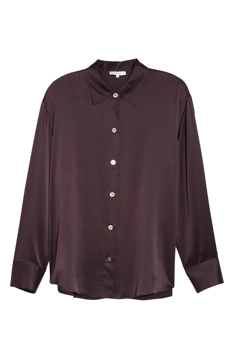 Vince Relaxed Button-Up Silk Blouse, Alternate, color,