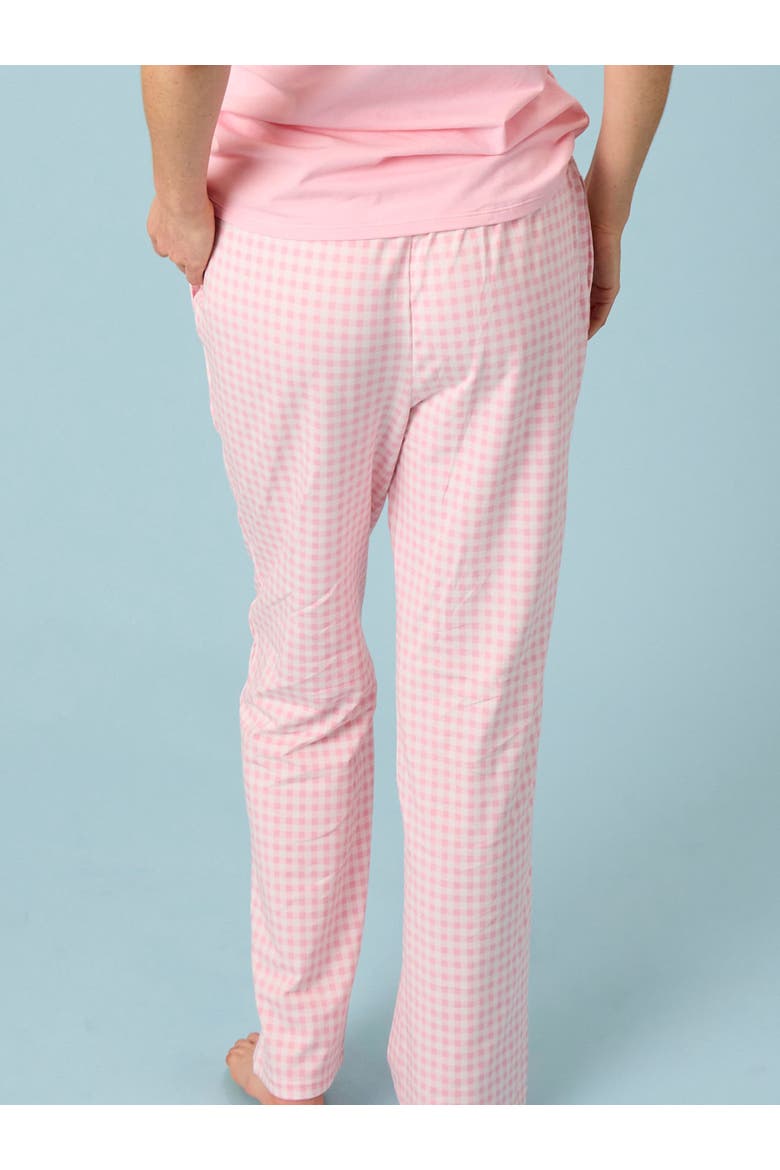 Modal Blend Gender Inclusive Adult Pajama Pants, Alternate, color, Pink Gingham