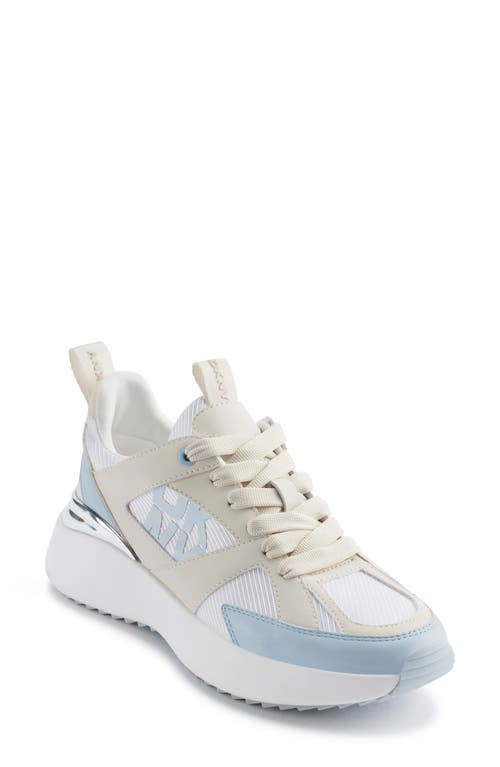 Shop Dkny Zofi Platform Wedge Sneaker In Celeste