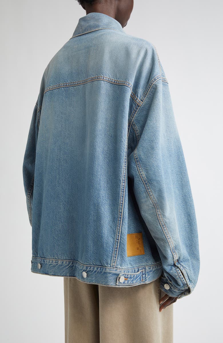 Haikure New Janet Oversize Distressed Denim Jacket, Alternate, color, Ionic Blue