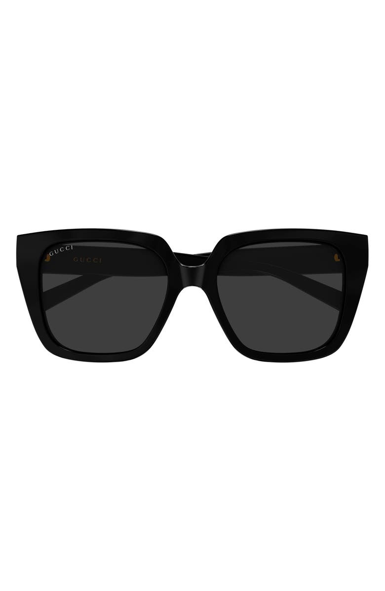 Gucci 54mm Butterfly Sunglasses, Main, color, Black