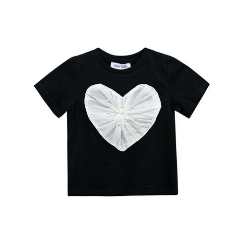 Pearl Heart Applique T-Shirt (Toddler, Little Kid & Big Kid)