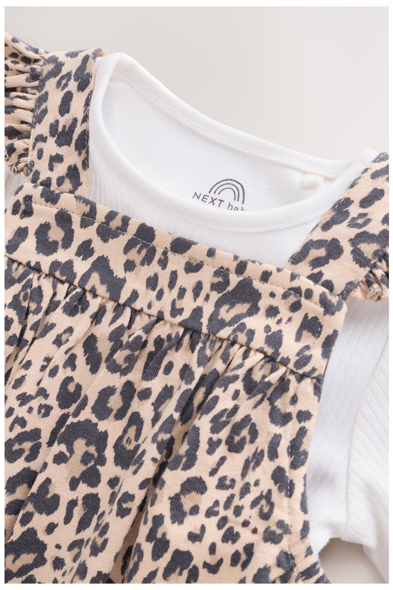 Kids' Animal Print Romper & Bodysuit Set, Alternate, color, BROWN