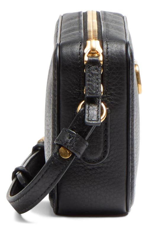 Valentino Vlogo Alltime Mini Leather Camera Bag In Black