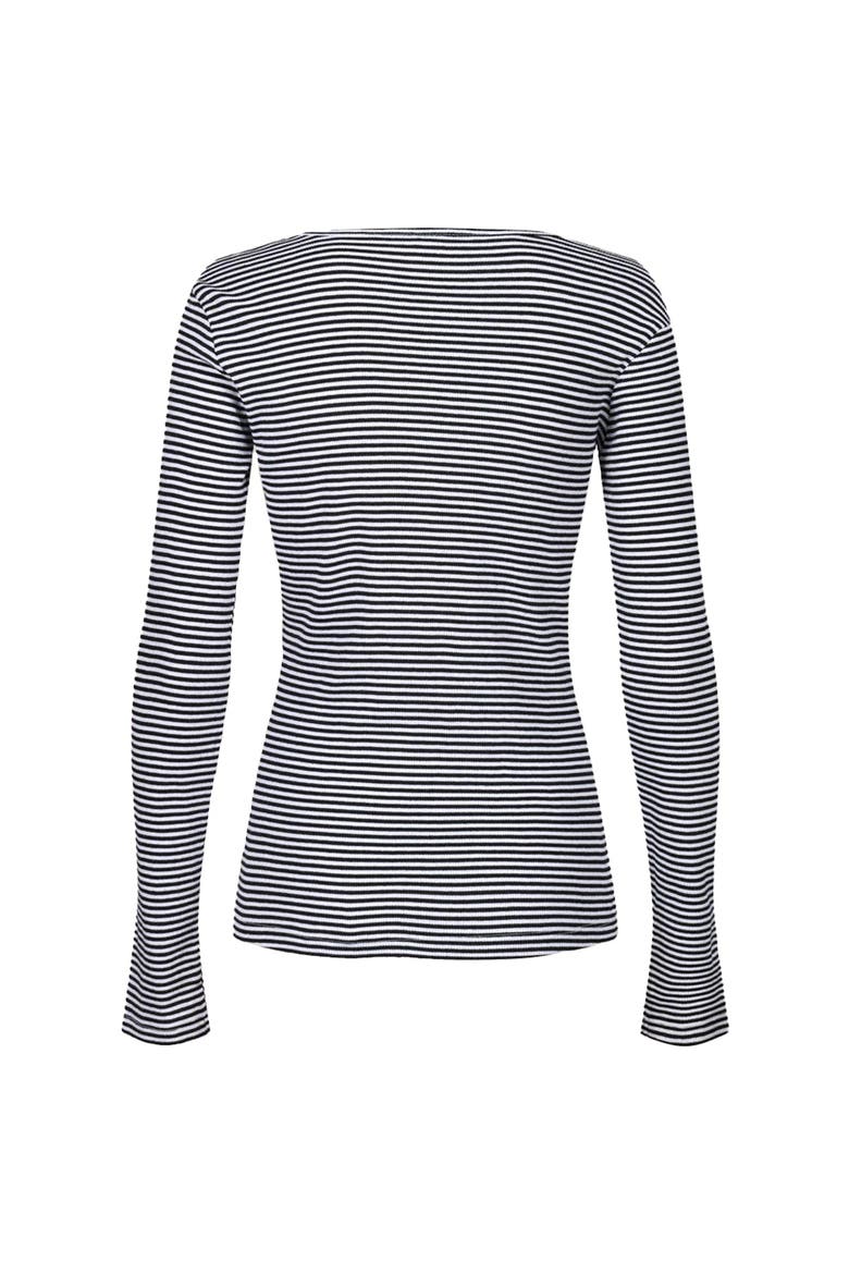Organic Cotton Nora Stripe Print Top, Alternate, color, Black