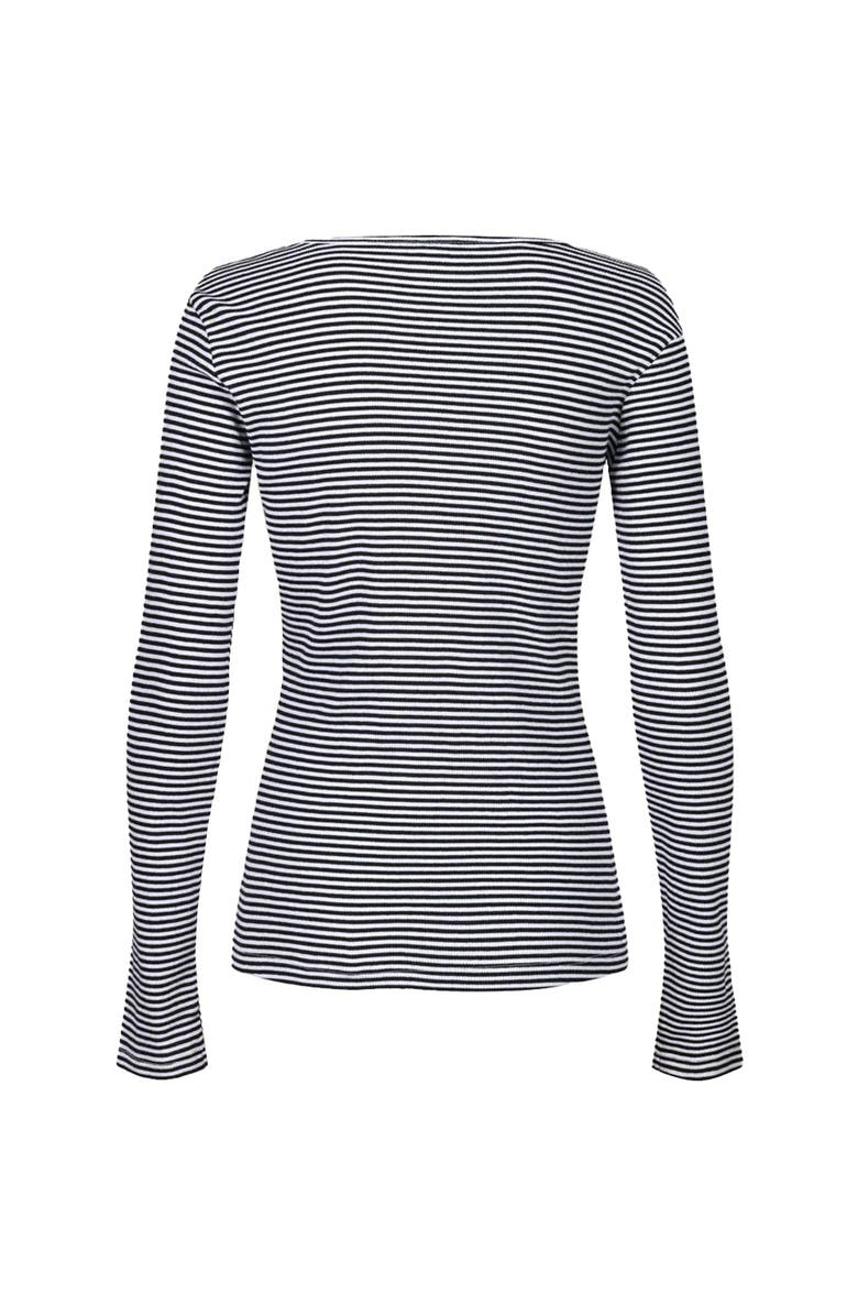 Turtledove London Organic Cotton Nora Stripe Print Top, Alternate, color, Black