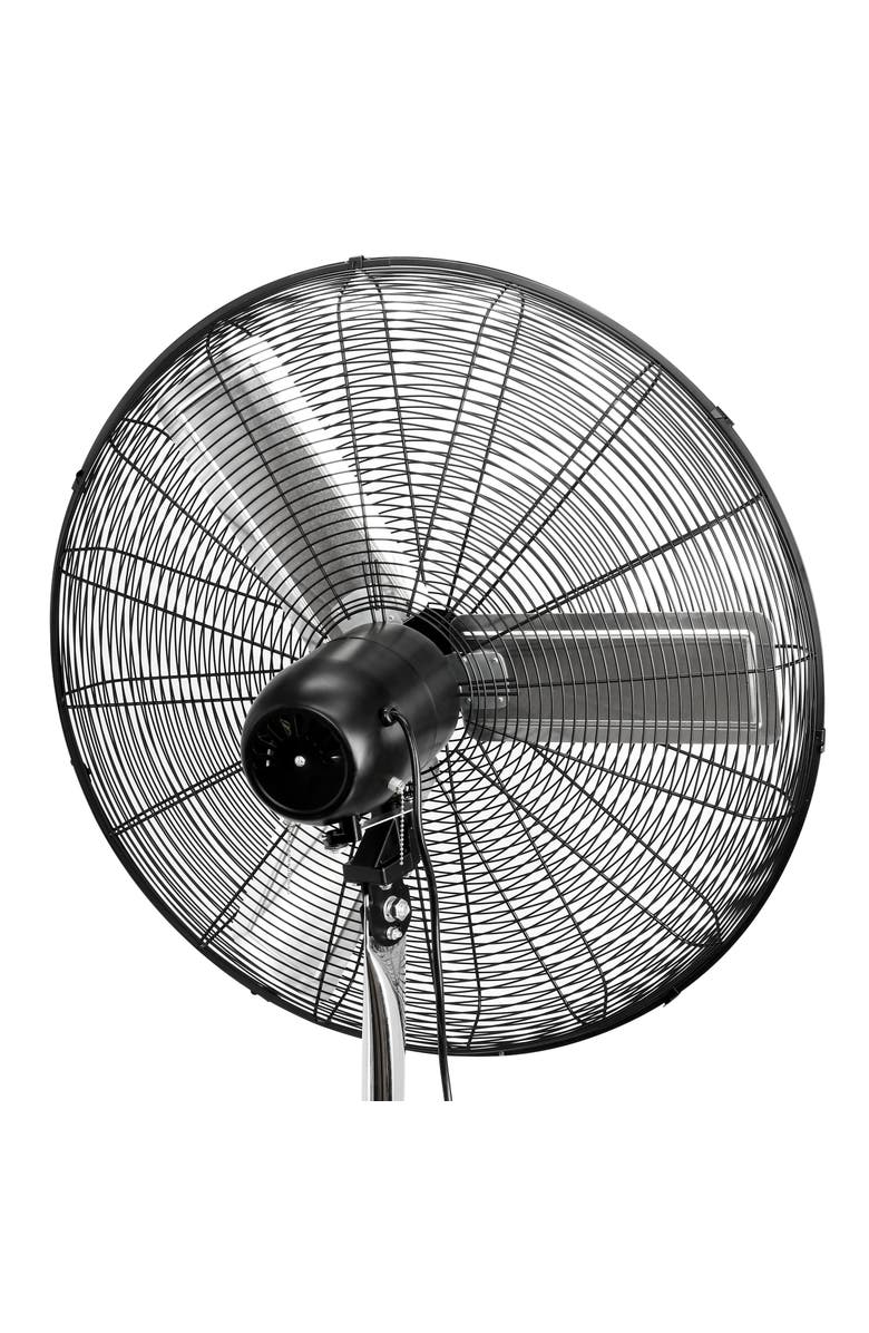 Vie Air 30 Inch Industrial Heavy Duty Pedestal Oscillating Metal Stand Fan, Alternate, color, Black
