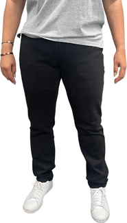 Dapper Boi Slim-Straight, Premium Black Stretch Jeans