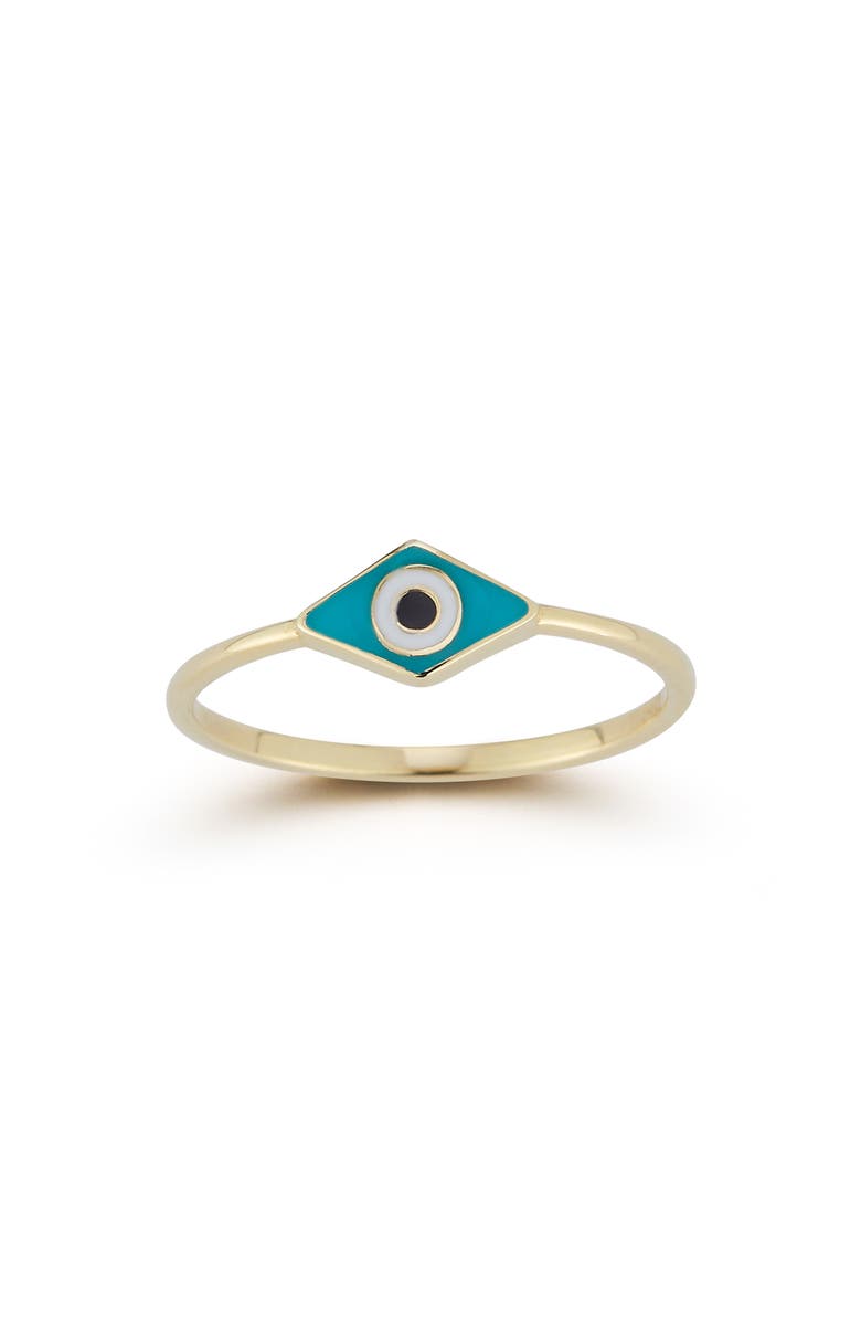 Ember Fine Jewelry Evil Eye Ring, Main, color, Gold