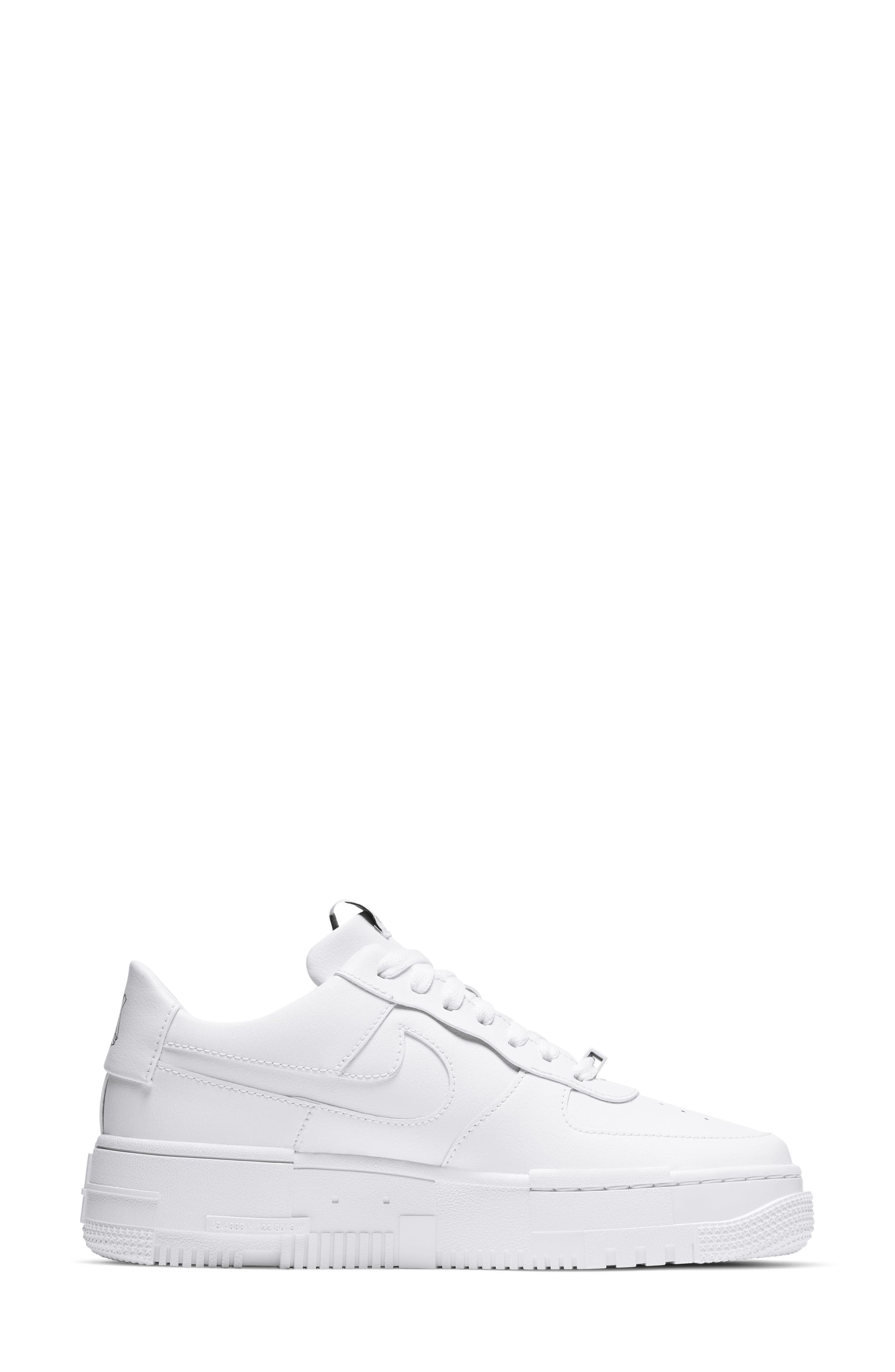 Air Force 1 Pixel Sneaker, Alternate, color, WHITE/ WHITE/ BLACK/ SAIL
