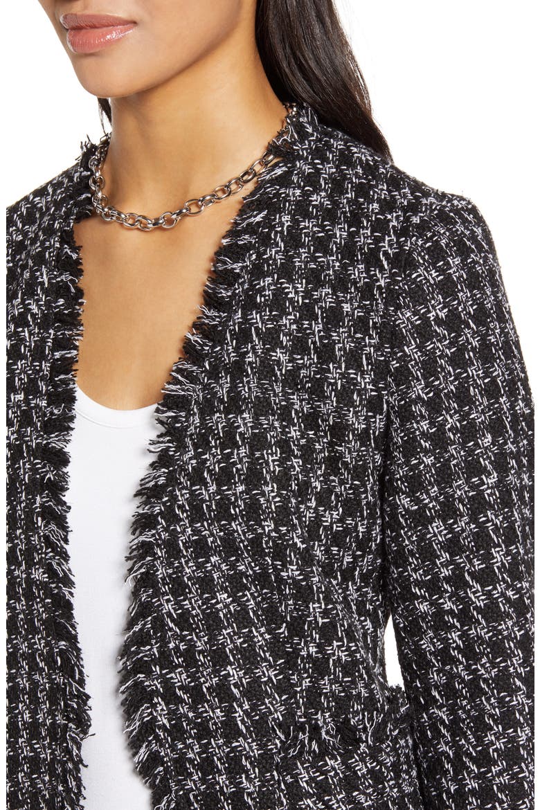Tweed Jacket, Alternate, color, BLACK- IVORY TWEED