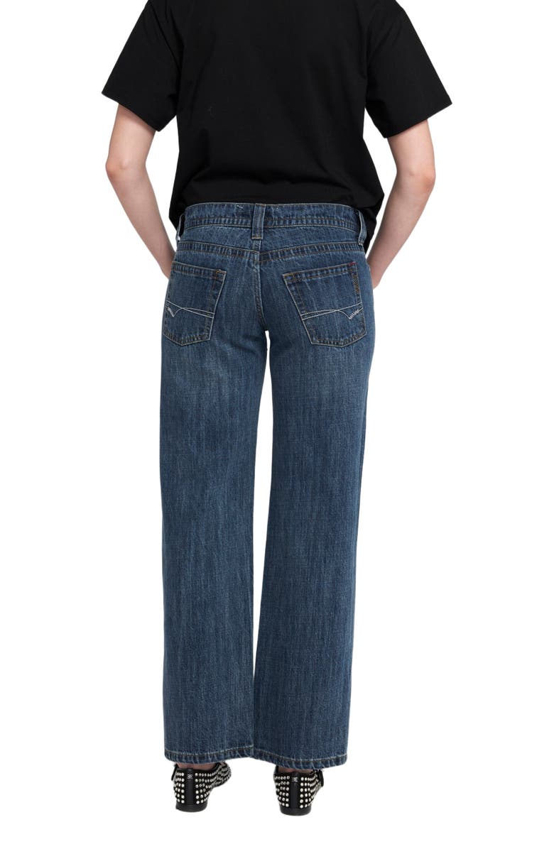 ELLE Collection Studded Jean Embellished Pants, Alternate, color, Medium Wash