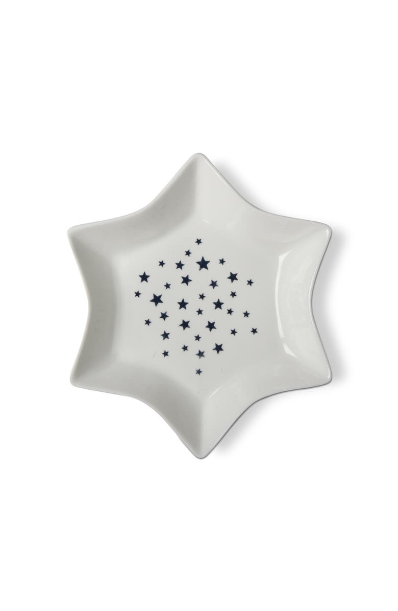 tag Large Blue Star Shape Serving Dish - Bone China Dishwasher Safe, Main, color, Blue