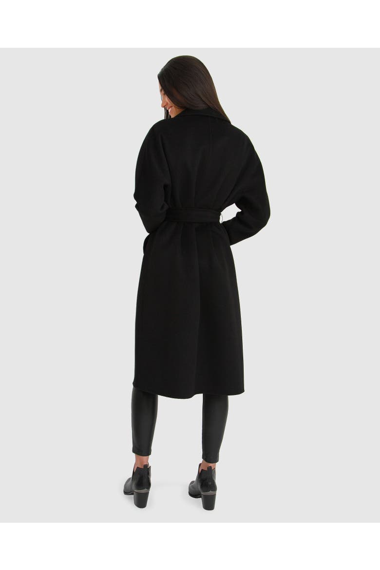 Boss Girl Double Breasted Lined Wool Coat, Alternate, color, Black