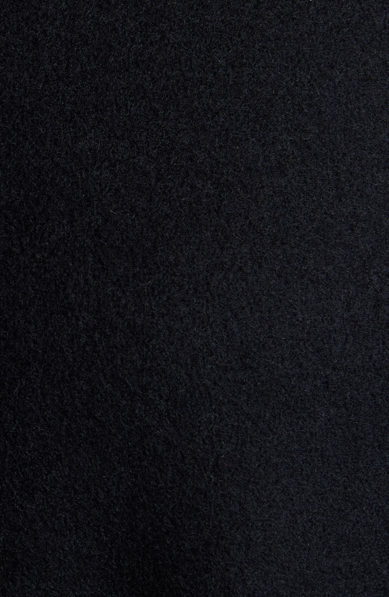 Moncler Hooded Wool Blend Cape, Alternate, color, Blue