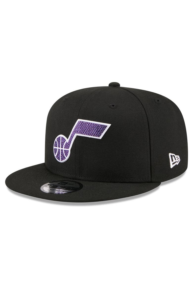Men's New Era Black Utah Jazz 2026 NBA Draft Crystal 9FIFTY Snapback Hat, Main, color, Black