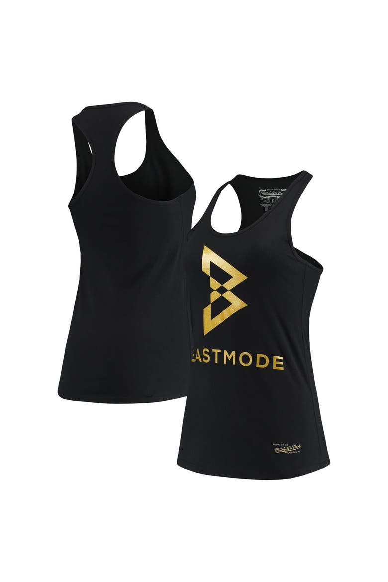Women's Mitchell & Ness Black Beast Mode Collegiate Logo Racerback Scoop Neck Tank Top, Main, color, Black