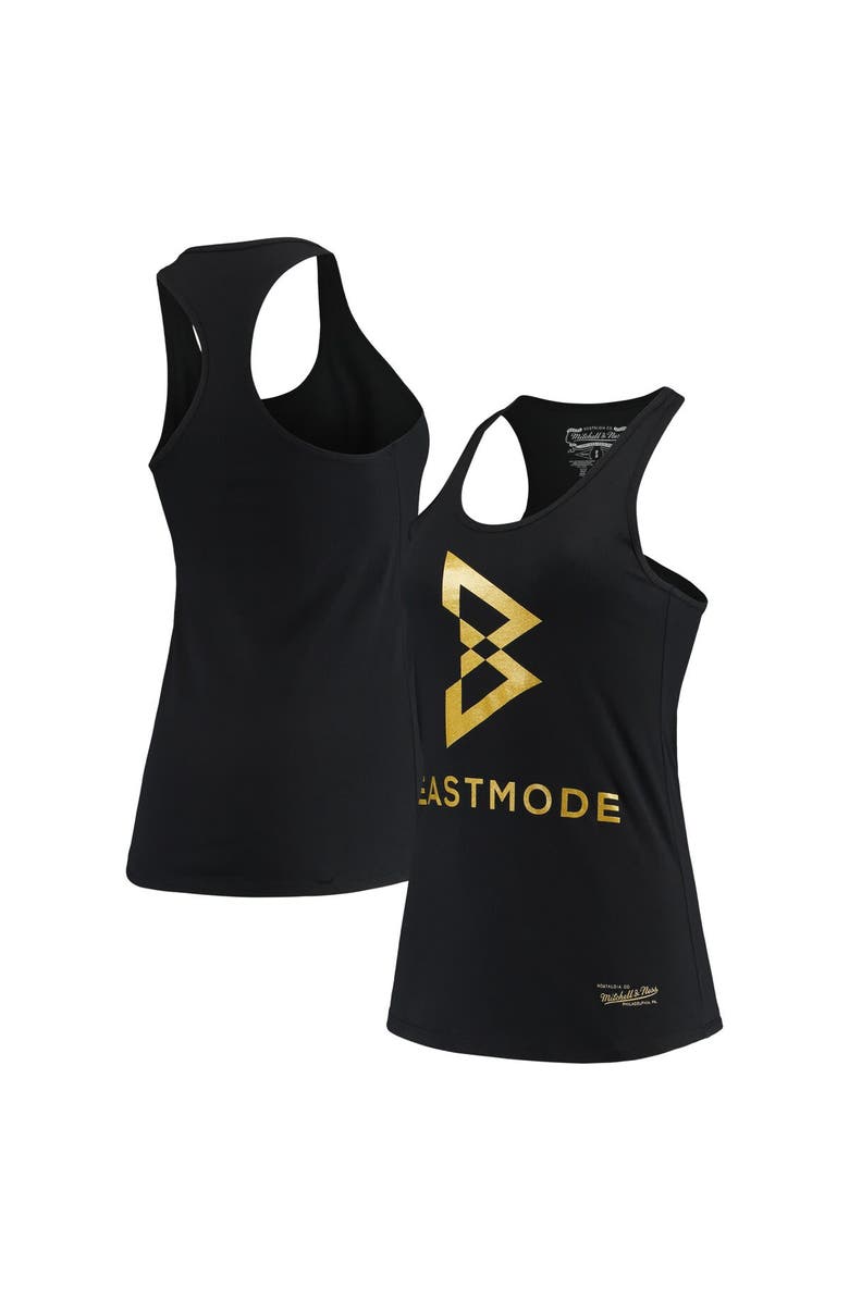 Mitchell & Ness Women's Mitchell & Ness Black Beast Mode Collegiate Logo Racerback Scoop Neck Tank Top, Main, color, Black