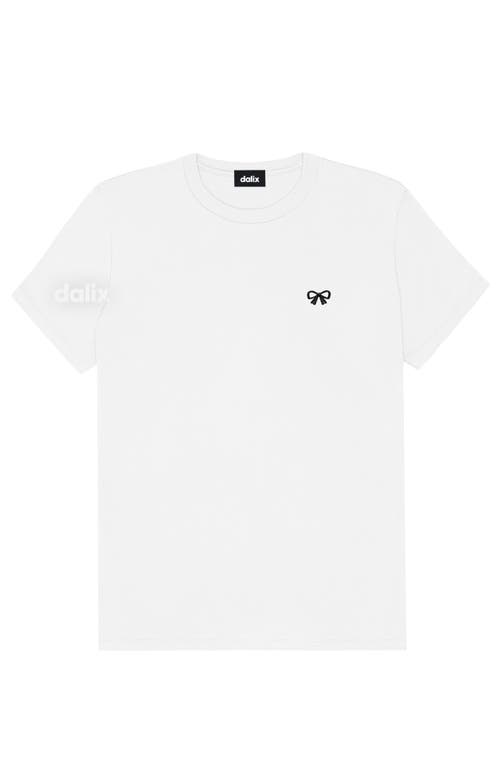 Dalix Womens Bow Jersey Tee In White