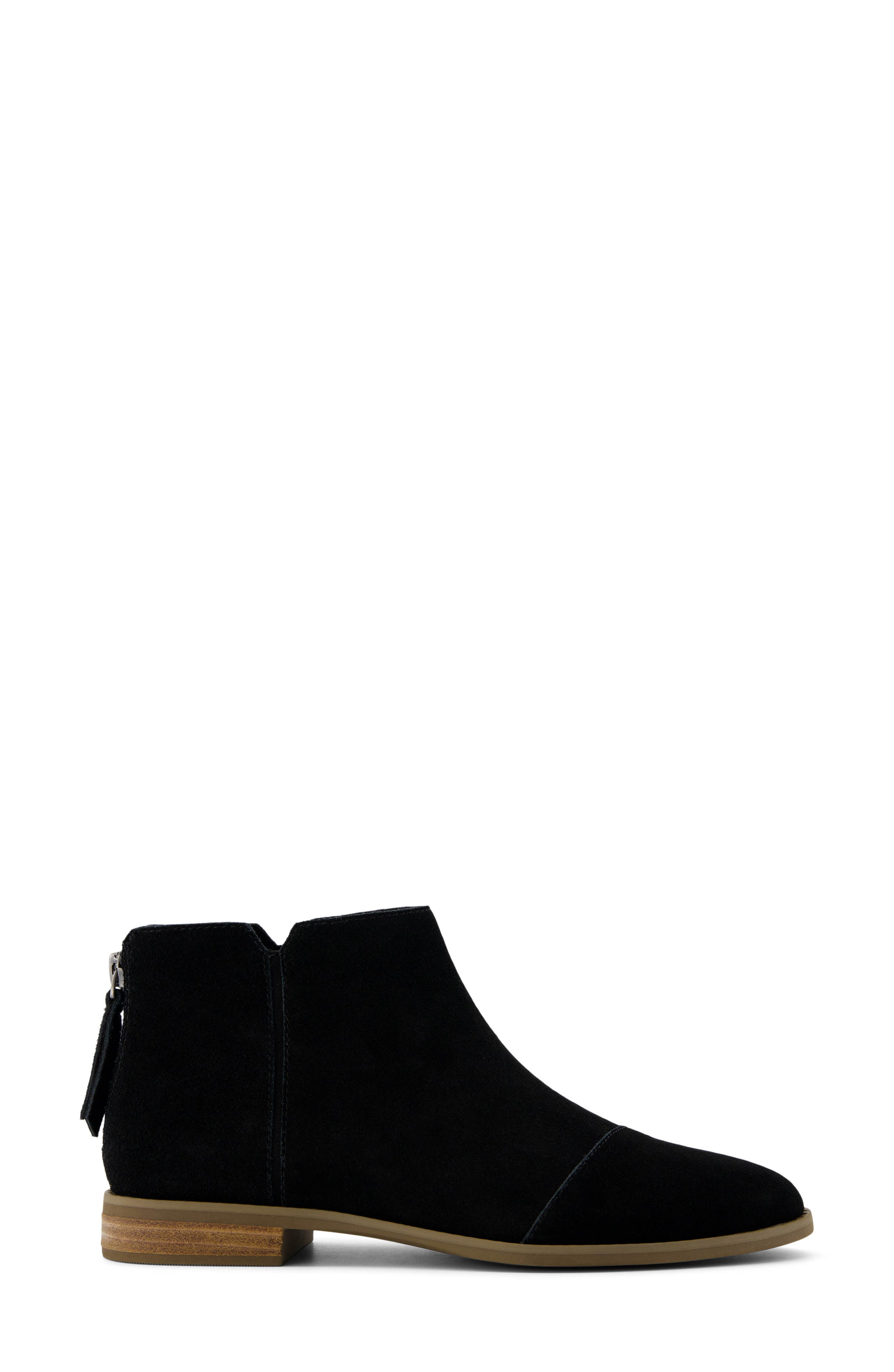 TOMS Rylie Cap Toe Bootie, Alternate, color, Black