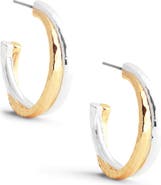 Anabel Aram Jewelry Farrier Mixed Metal Hoop Earrings