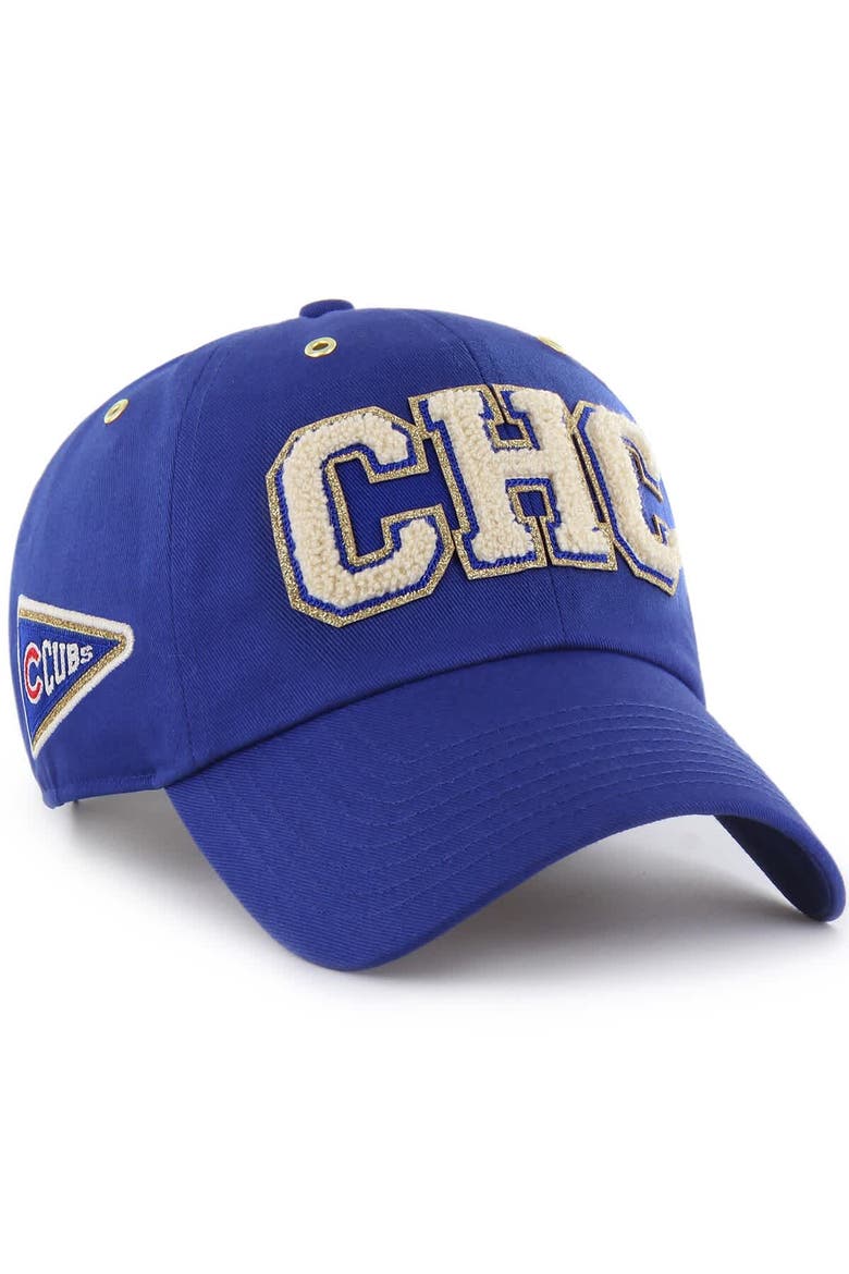 Men's '47 x Stoney Clover Lane Royal Chicago Cubs Acro Charm Clean Up Adjustable Hat, Main, color, Royal