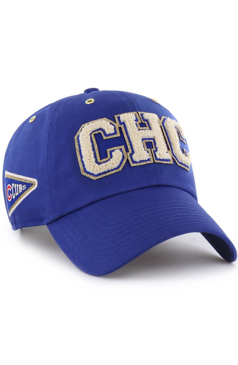 Stoney Clover Lane X '47 Men's '47 x Stoney Clover Lane Royal Chicago Cubs Acro Charm Clean Up Adjustable Hat, Main, color, Royal