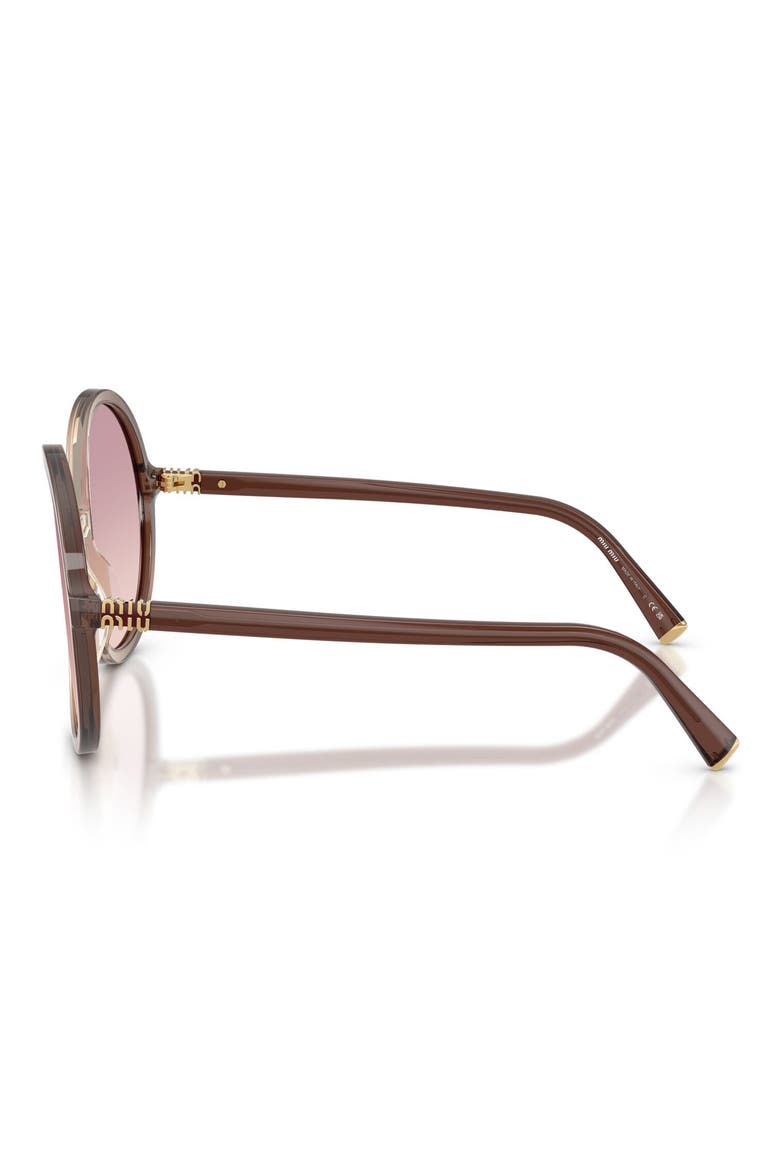 59mm Gradient Round Sunglasses, Alternate, color, BROWN GRADIENT/ BROWN/ VIOLET