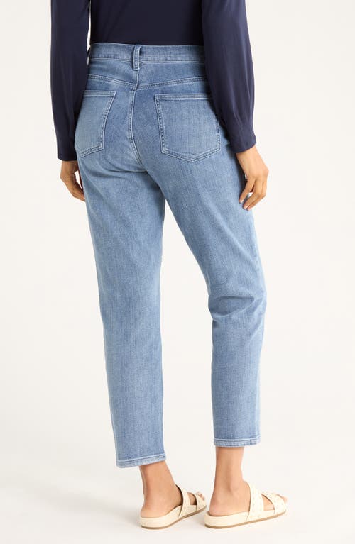 Eileen Fisher High Waist Slim Ankle Jeans In Blue