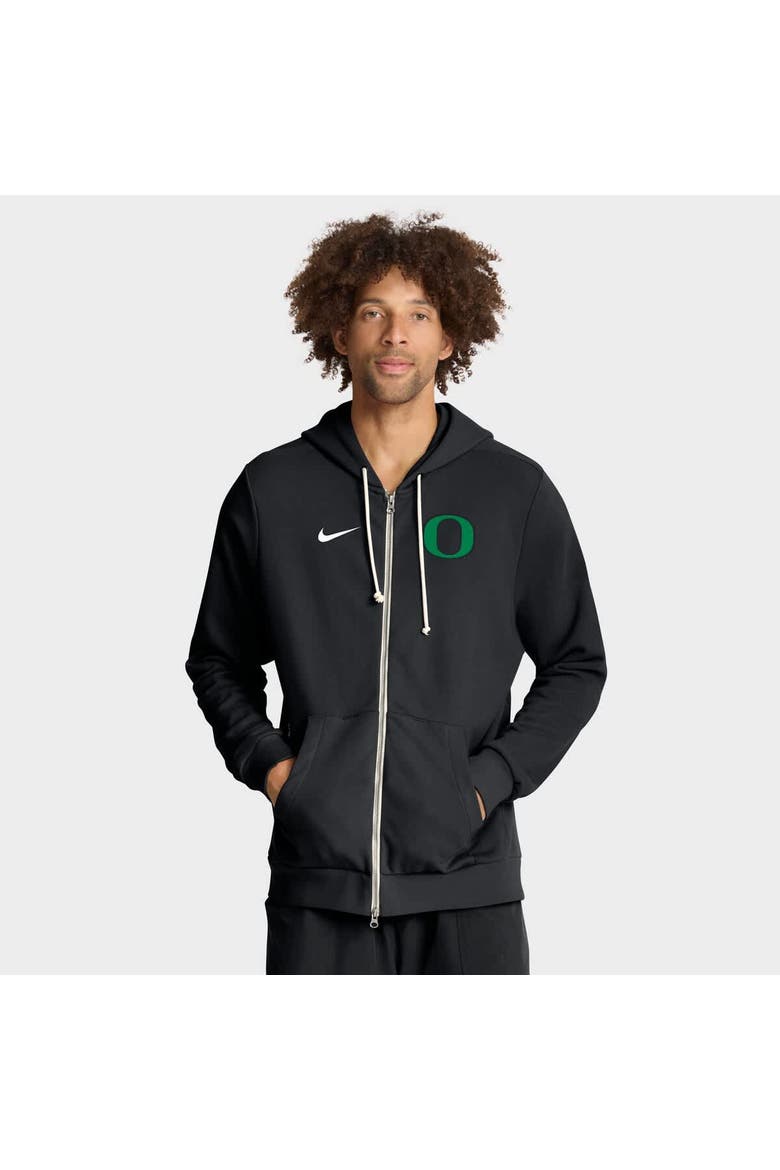 Men's Nike Black Oregon Ducks 2025 Sideline Standard Issue Dri-FIT Full-Zip Hoodie, Alternate, color, Black
