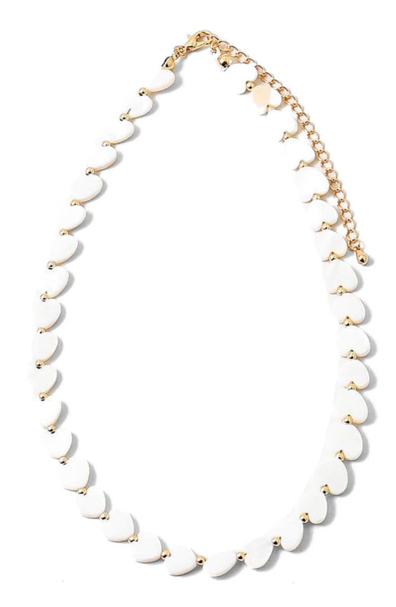 Erin McDermott Jewelry Mother of Pearl Heart  Necklace, Main, color, 