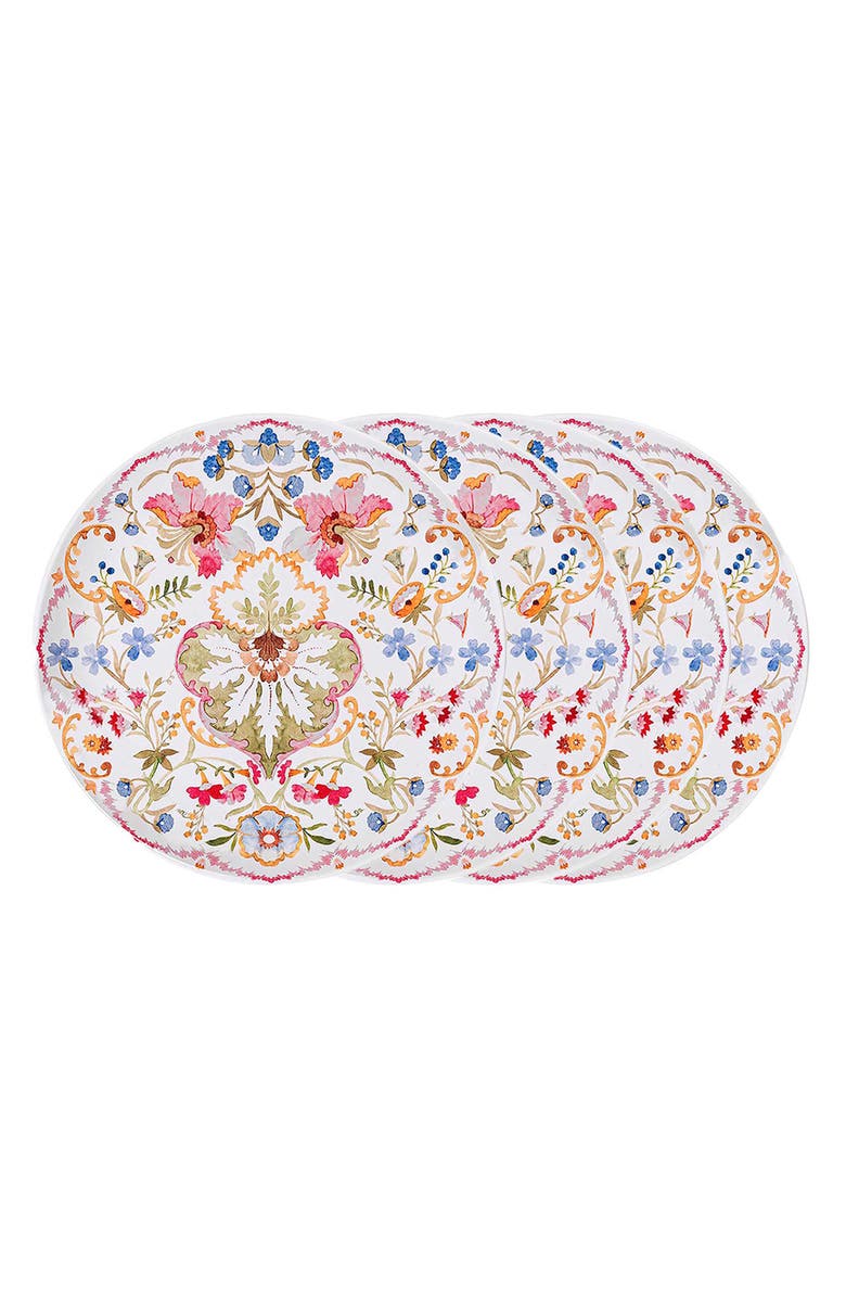 Juliska Sofia Set of 4 Melamine Dinner Plates, Main, color, Multi