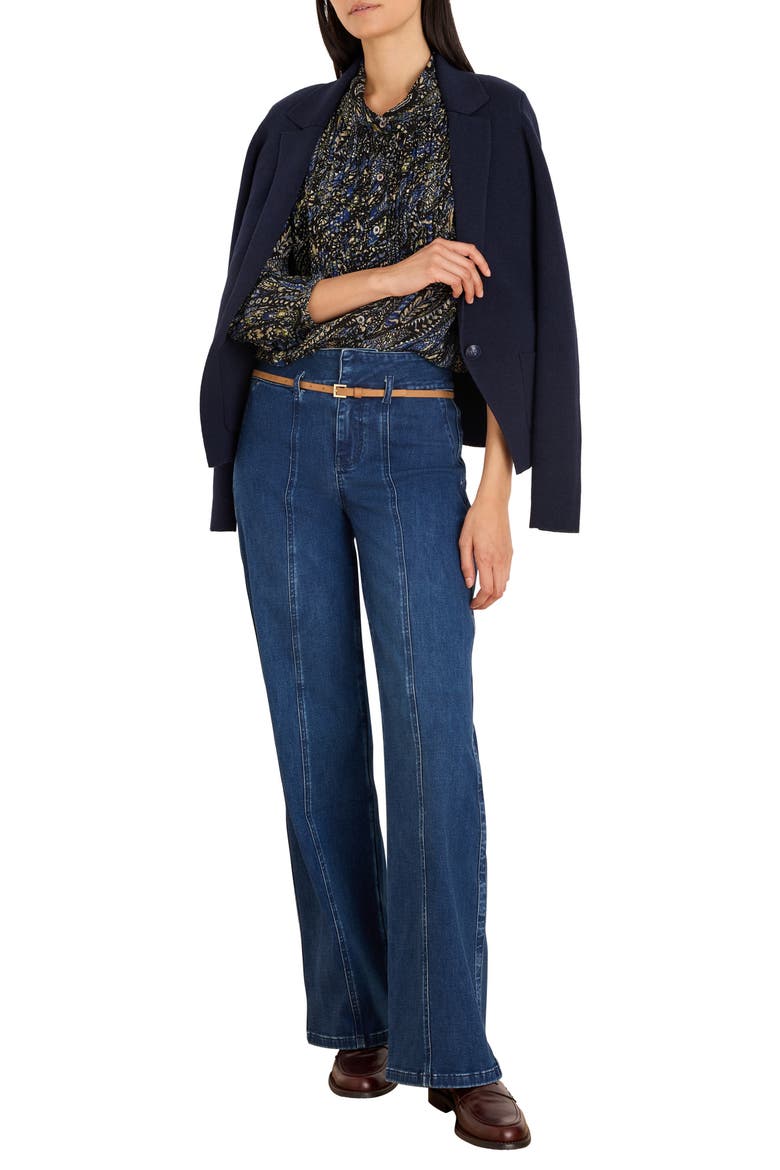 Portobello Paisley Chiffon Shirt, Alternate, color, BLUE MULTI
