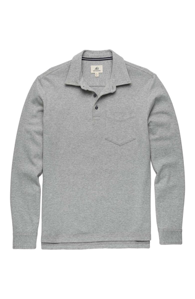 Surfside Supply Co. Cary Fleece Polo, Main, color, Heather Grey