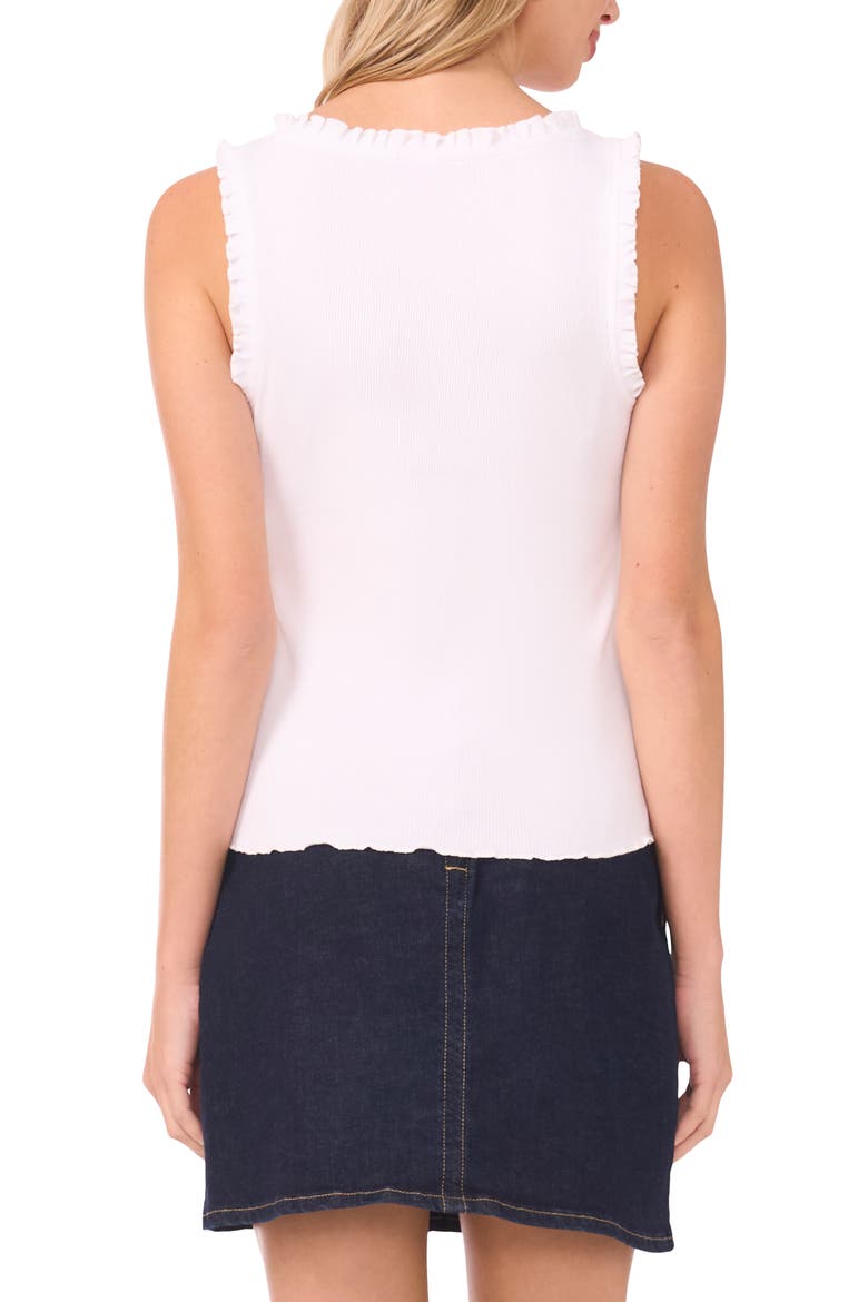 Ruffle Rib Tank, Alternate, color, ULTRA WHITE