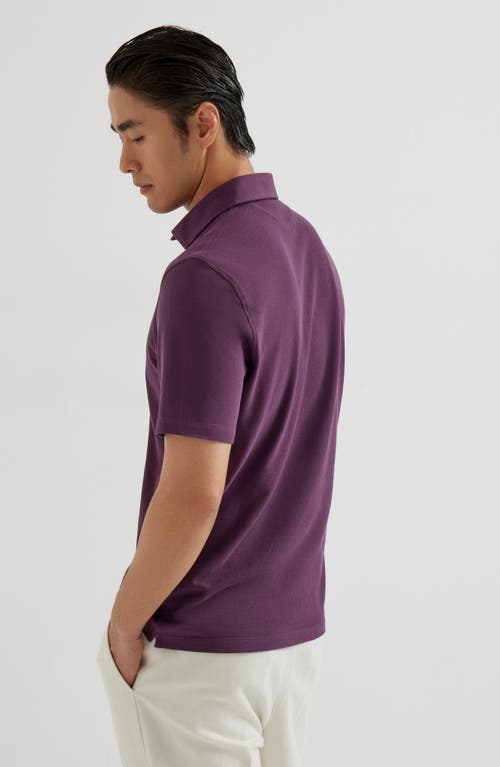 Brunello Cucinelli Cotton Polo Shirt In Purple