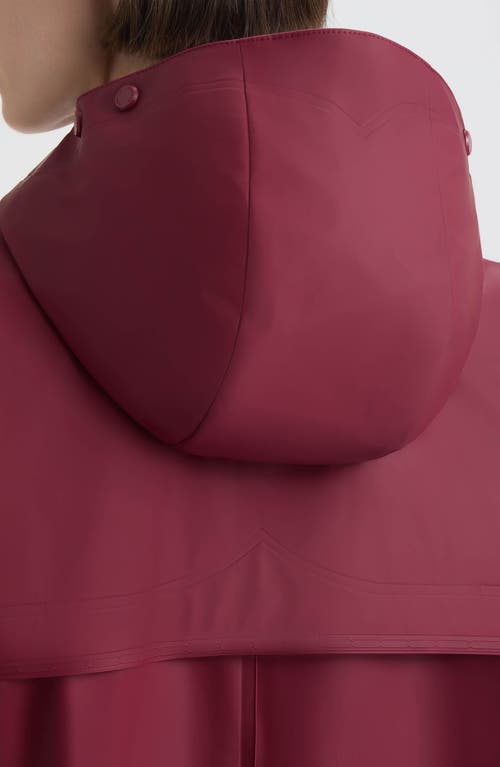 Hunter Acacia Waterproof Rubberized Raincoat In Red