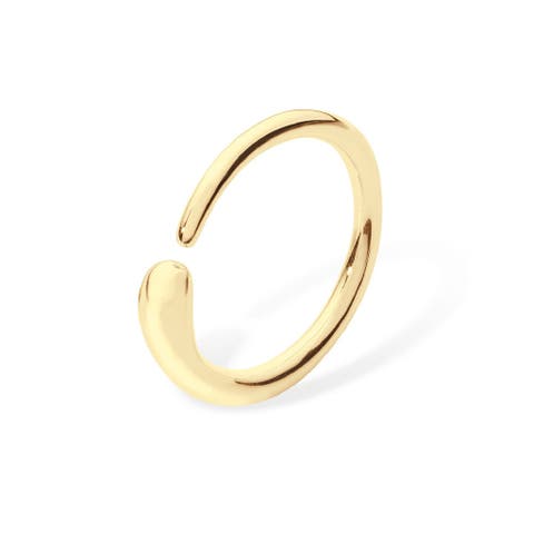 Single Drop Ring in Gold Vermeil
