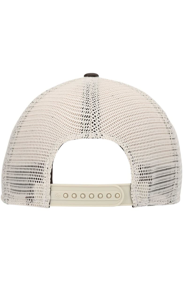 '47 Men's '47 Brown/Natural Pittsburgh Steelers Oil Cloth Trucker Clean Up Adjustable Hat, Alternate, color,