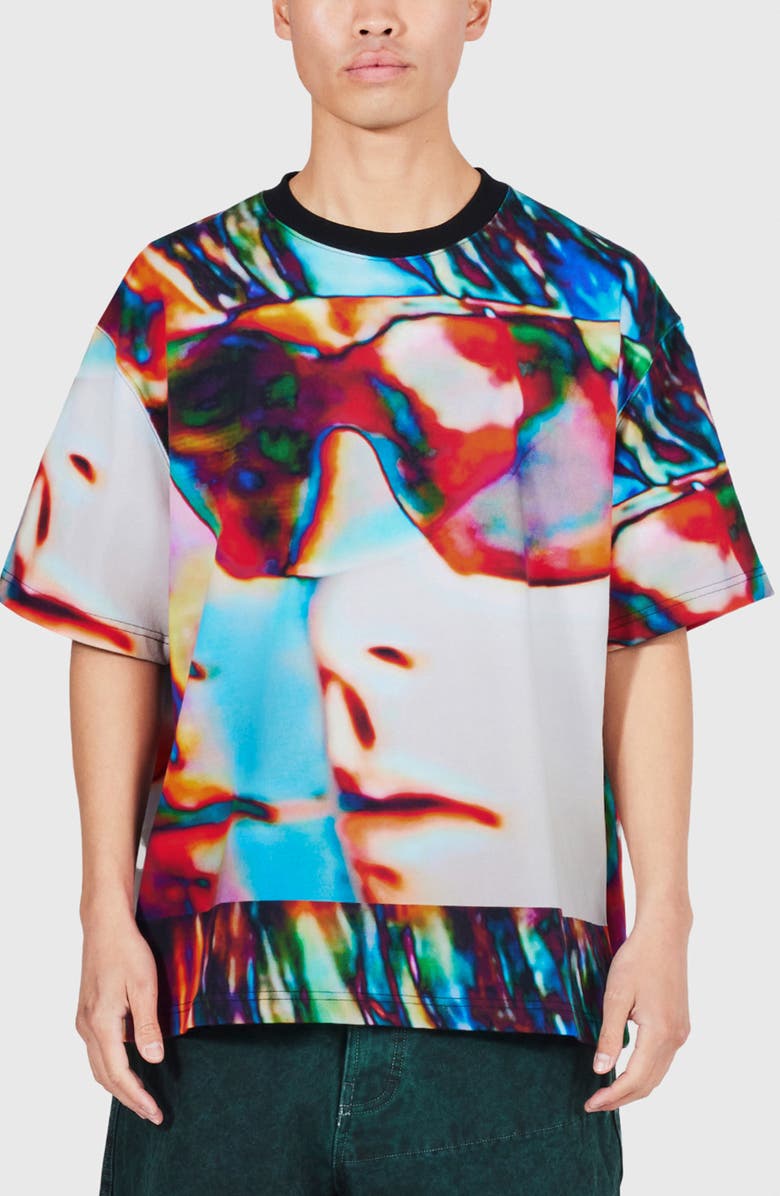 PLEASURES Psycho Heavyweight Cotton T-Shirt, Main, color, White Multi