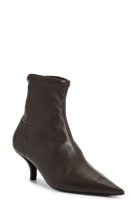 Pointed Toe Sock Bootie (Women)