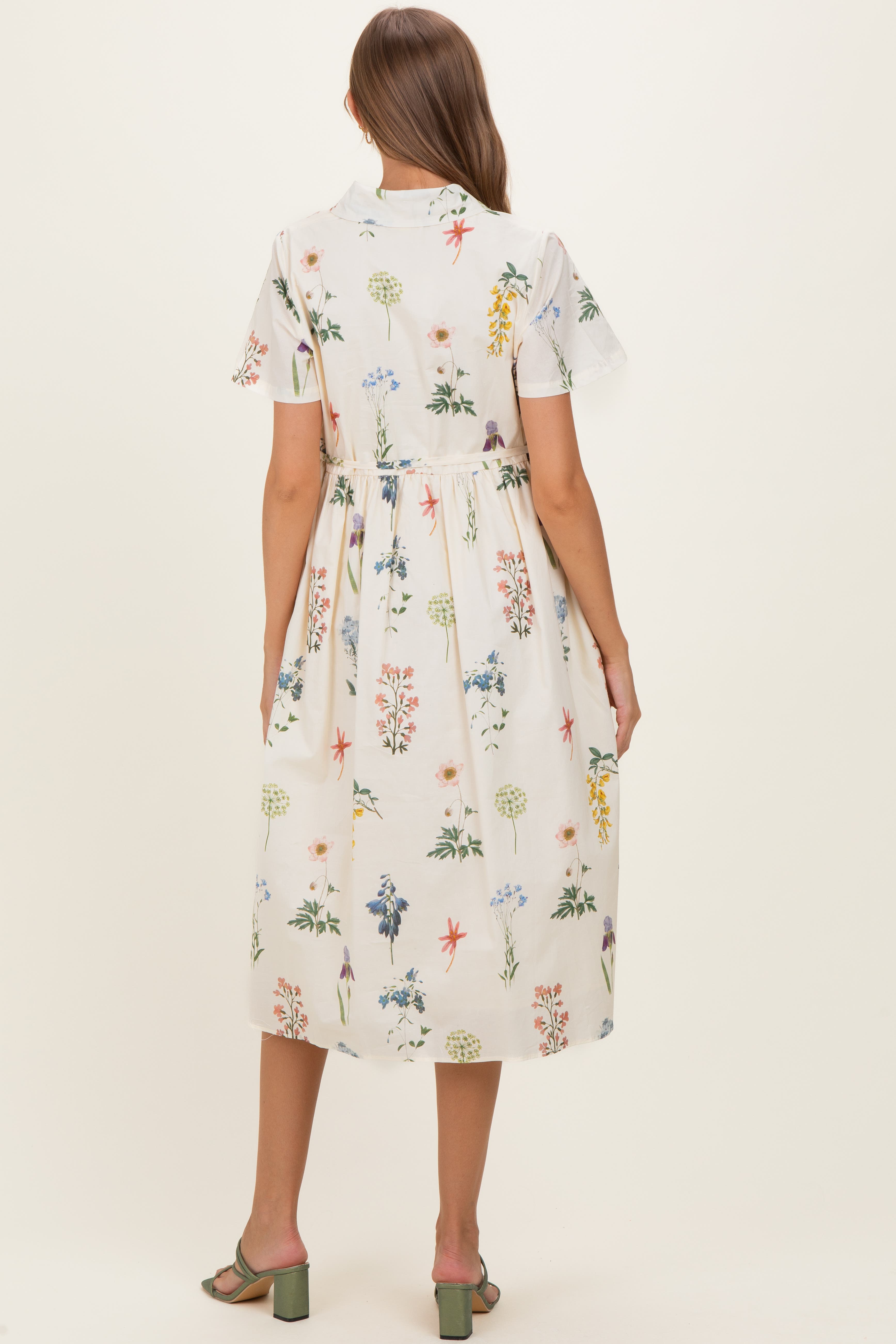 PinkBlush Floral Button Down Midi Dress (Women) | Nordstrom