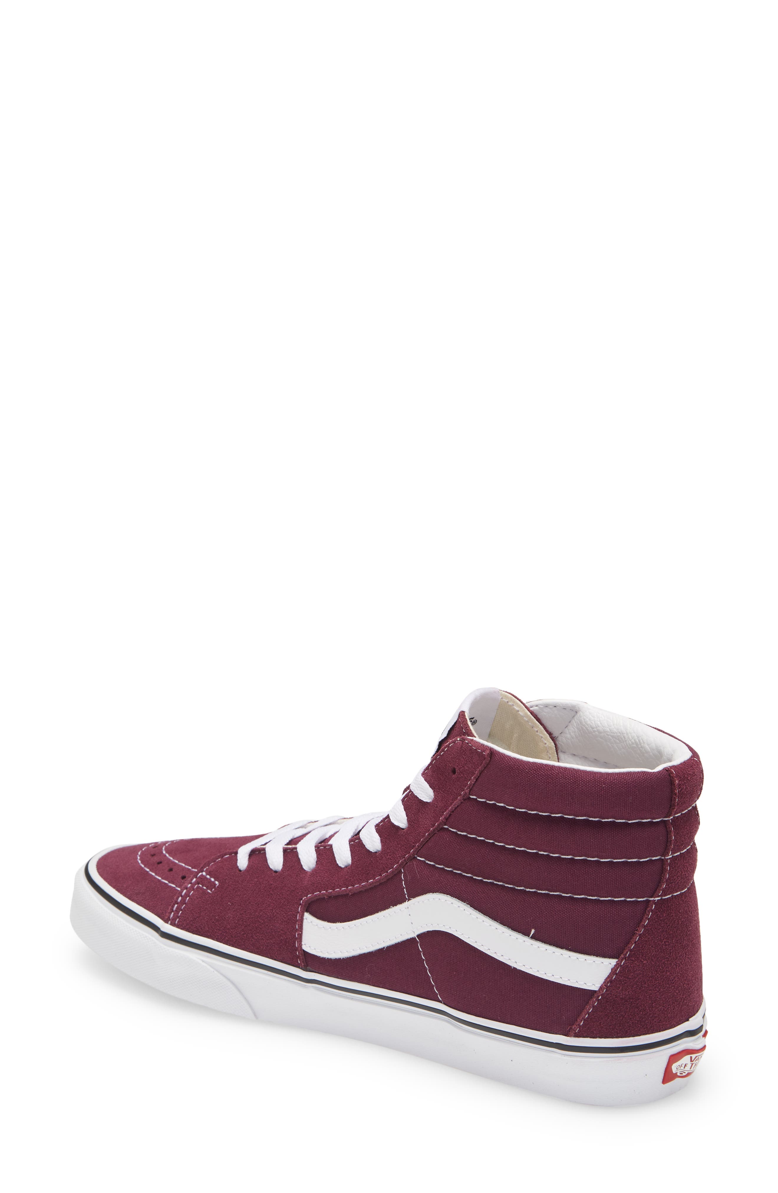 Sk8-Hi Sneaker, Alternate, color, GRAPE WINE/ TRUE WHITE