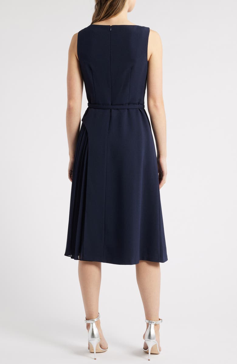 Eliza J Sleeveless Midi Dress, Alternate, color, Navy