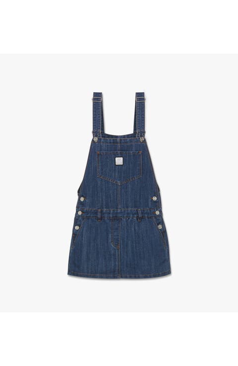Overall Skirt in Lurex Denim